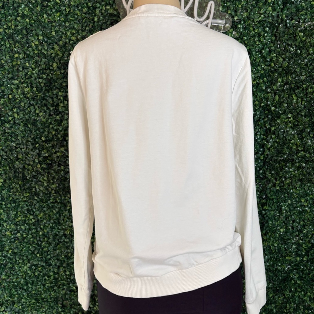 Boden Cream Ruffle Sweatshirt - Picture 4 of 7